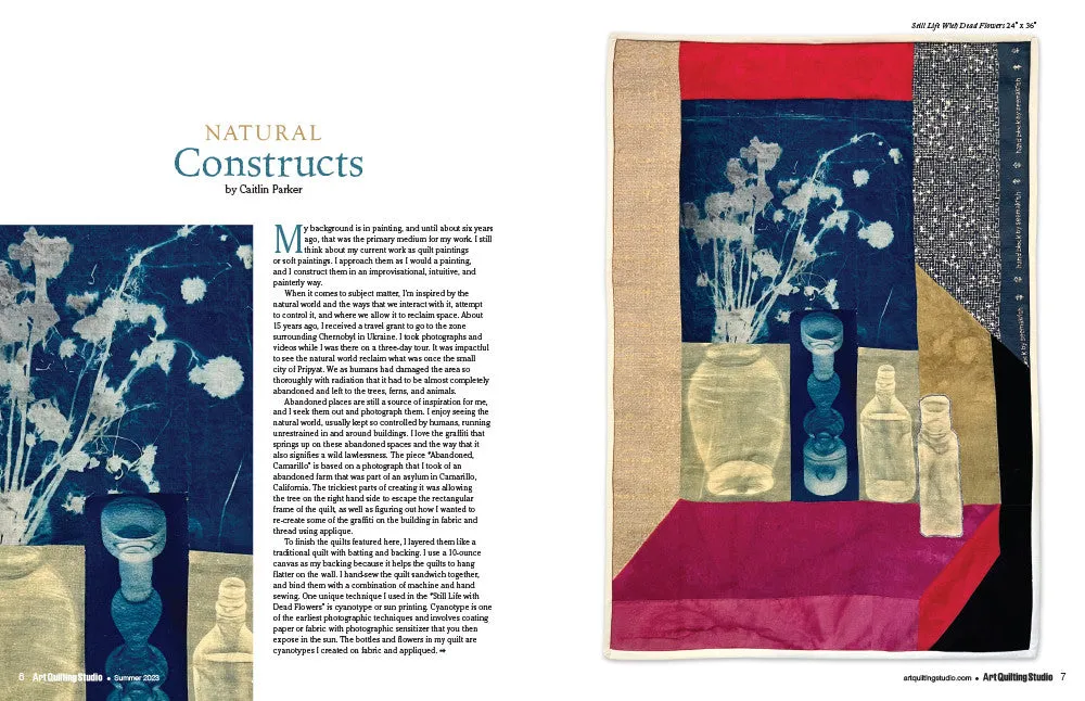 Art Quilting Studio Summer 2023 blad PDF-nedlasting