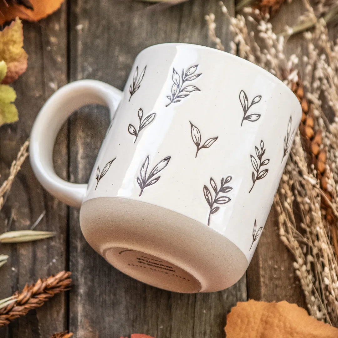 Stampington Brown Leaves steingodskrus 14 oz bladmotiv