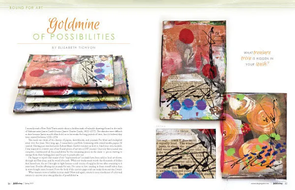 Stampington Art Journaling Spring 2019 blad digital nedlasting