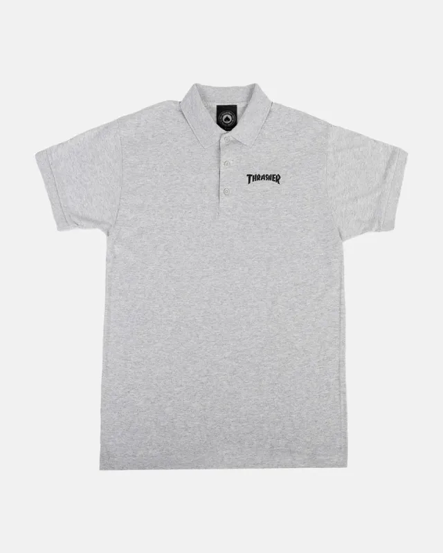 Thrasher Polo poloskjorte grå brodert logo