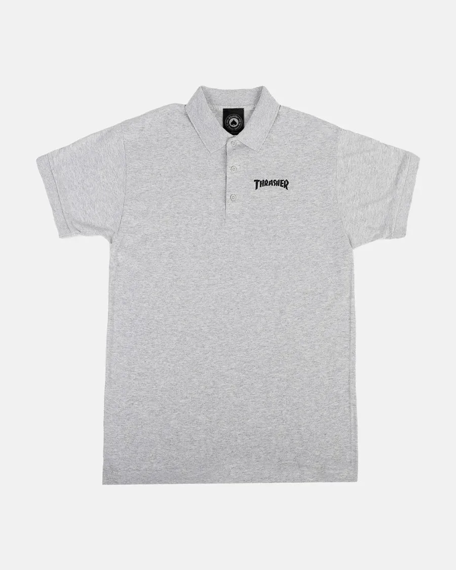 Thrasher Polo poloskjorte grå brodert logo