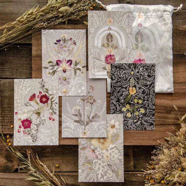 Papaya Altar Lace postkortsett 6 kort gavepose