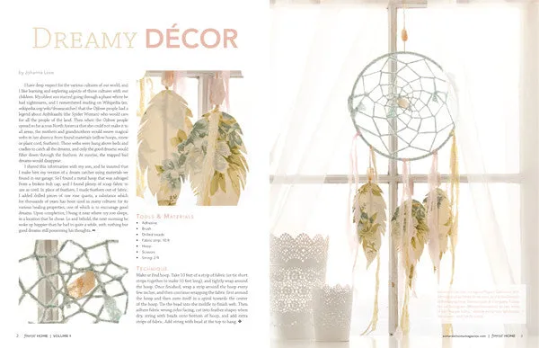 Stampington Somerset Home 2014 Volume 9 blad interiør og DIY