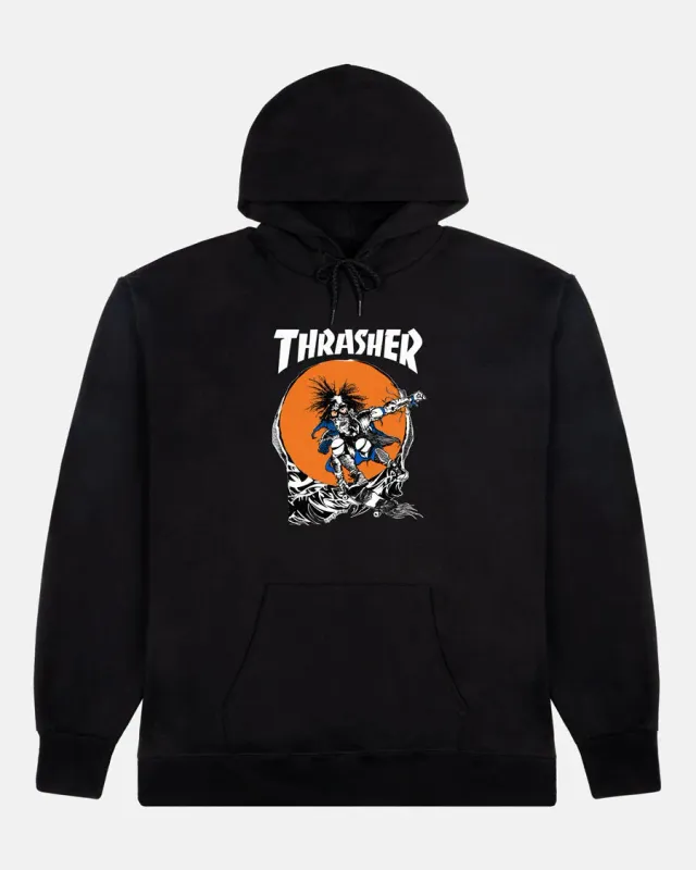 Thrasher Skate Outlaw Hoodie hettegenser svart bomull