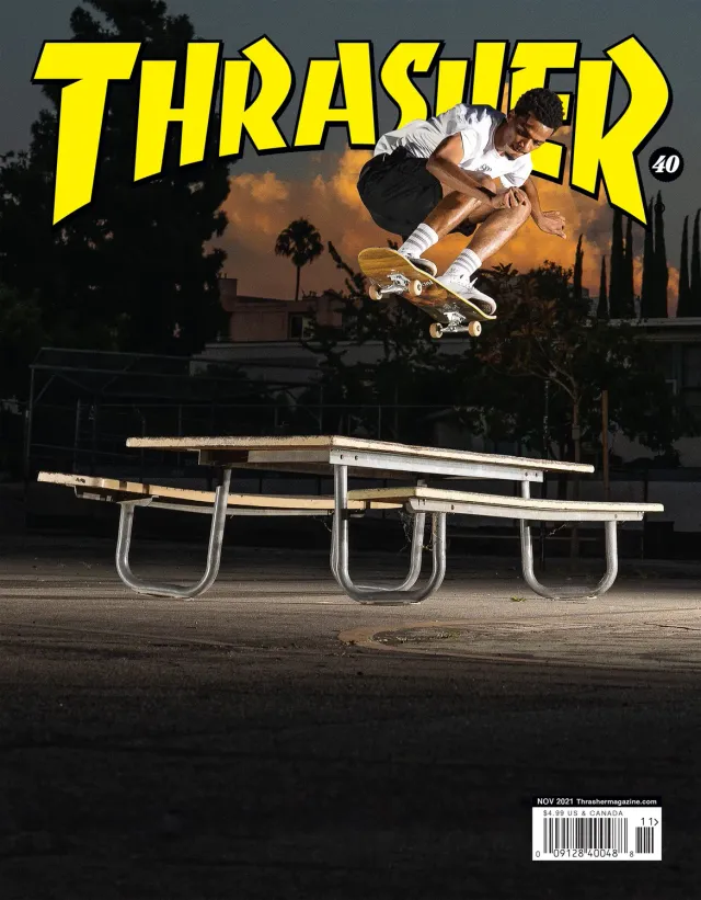 Thrasher Magazine november 2021 blad Tyshawn Jones