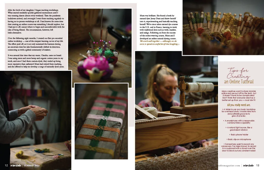 Stampington In Her Studio Summer 2026 blad sommerutgave atelier