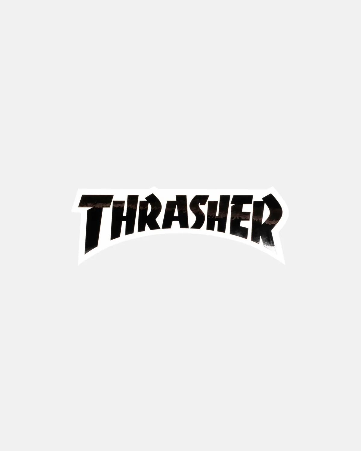 Thrasher die cut sticker klistremerke svart