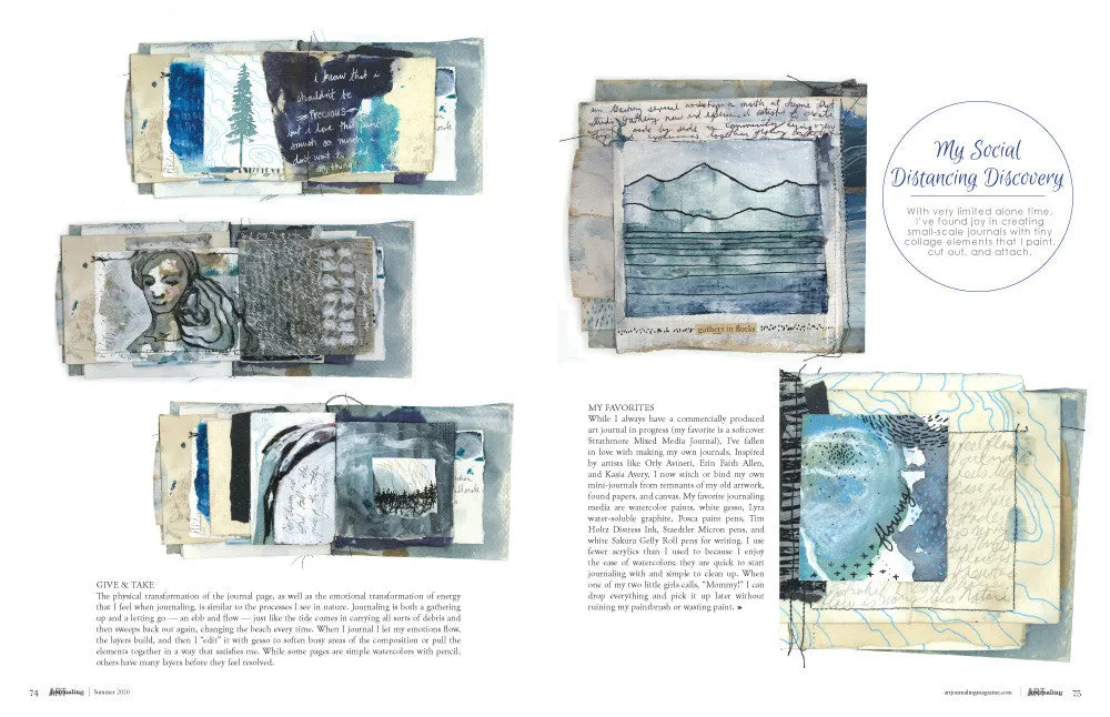 Stampington Art Journaling blad sommer 2020 PDF