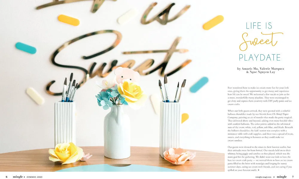 Stampington Mingle Summer 2020 blad PDF selskap fest