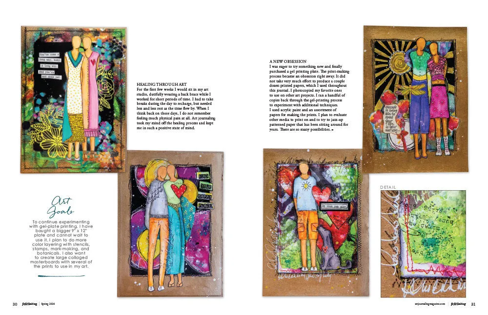 Stampington Art Journaling Spring 2024 blad PDF 144 sider