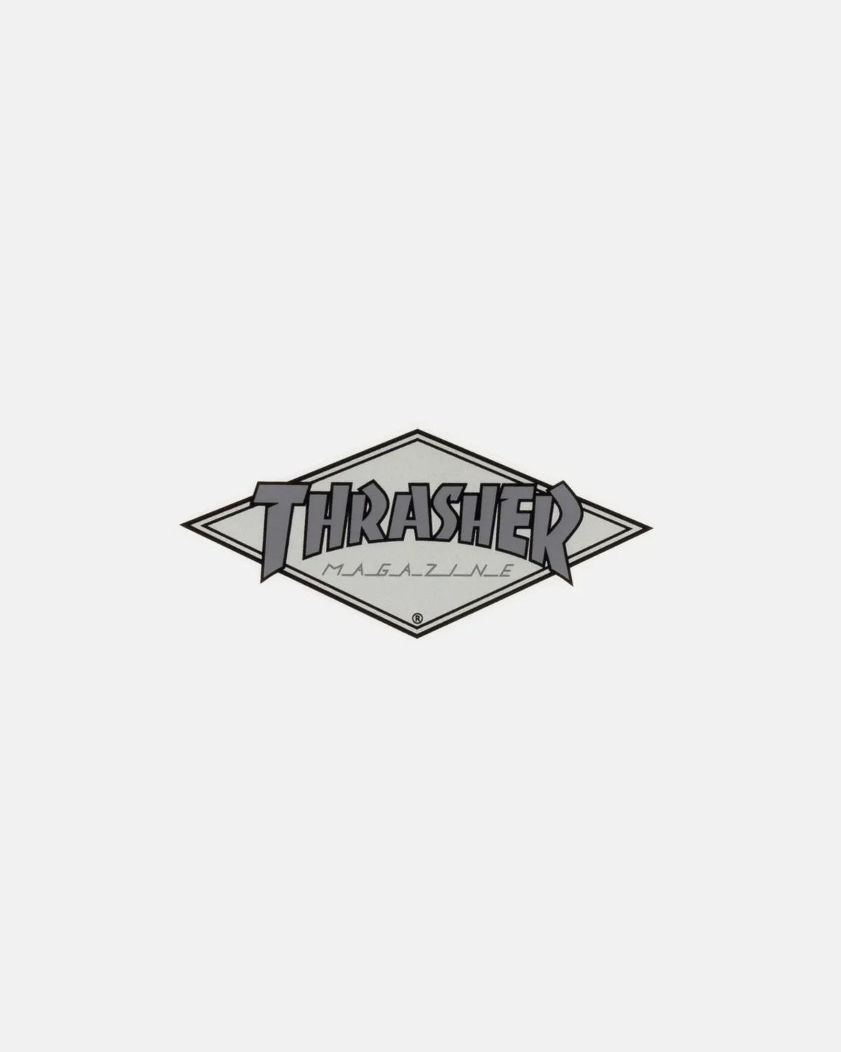Thrasher Diamond klistremerke grå skate