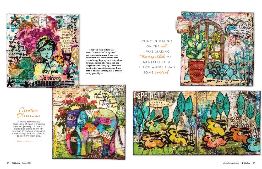 Stampington Art Journaling Autumn 2024 blad 144 sider mixed media
