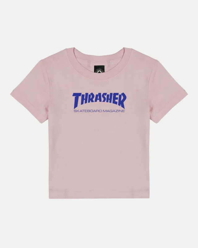 Thrasher Skate Mag t-skjorte baby rosa bomull