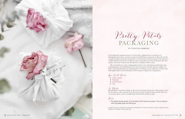 Stampington Willow and Sage vinter 2020 blad digital egenpleie