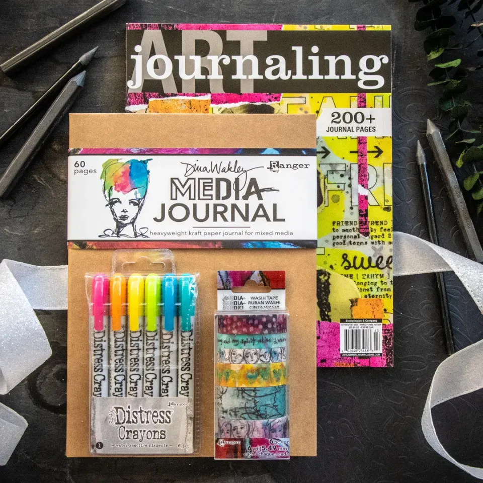 Stampington Art Journaling startsett blad + 3 deler
