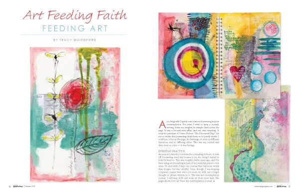 Stampington Art Journaling Summer 2018 blad PDF-nedlasting collage