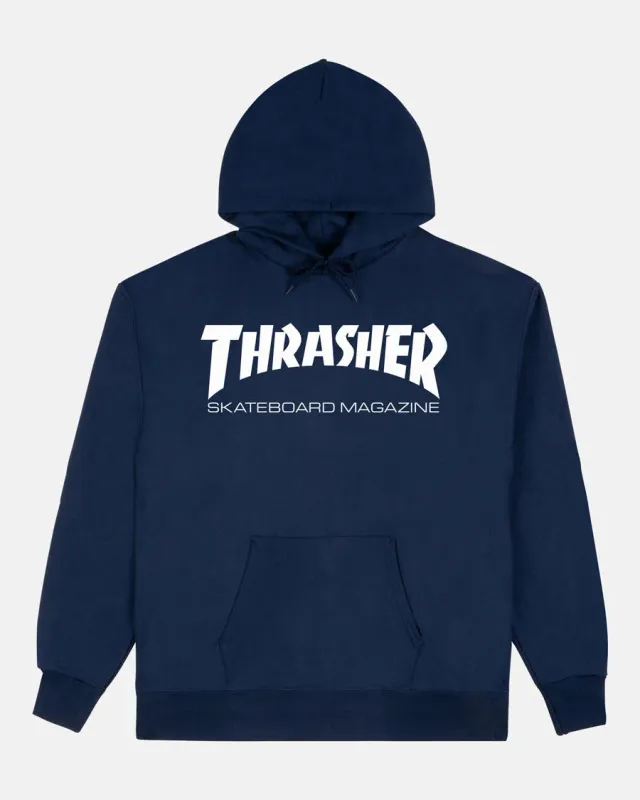 Thrasher Skate Mag hoodie navy hettegenser bomull
