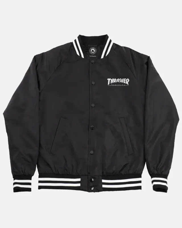 Thrasher Mag Logo Dugout jakke svart/hvit