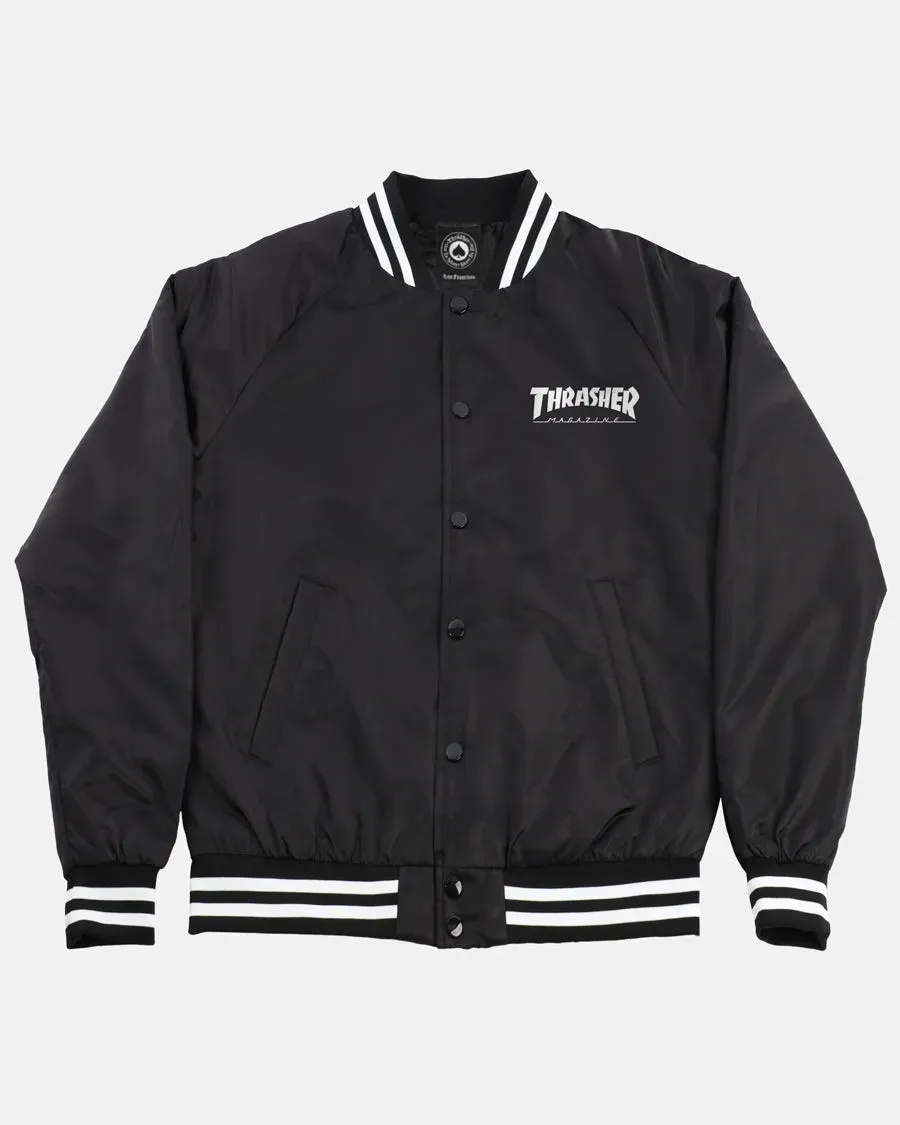 Thrasher Mag Logo Dugout jakke svart/hvit