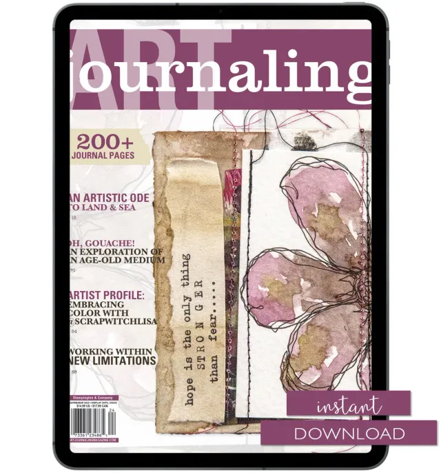 Stampington Art Journaling Winter 2022 blad PDF-nedlasting 144 sider