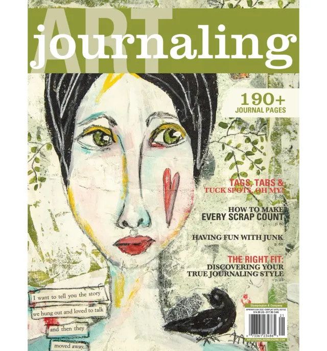 Stampington Art Journaling Spring 2022 blad kreativ teknikk