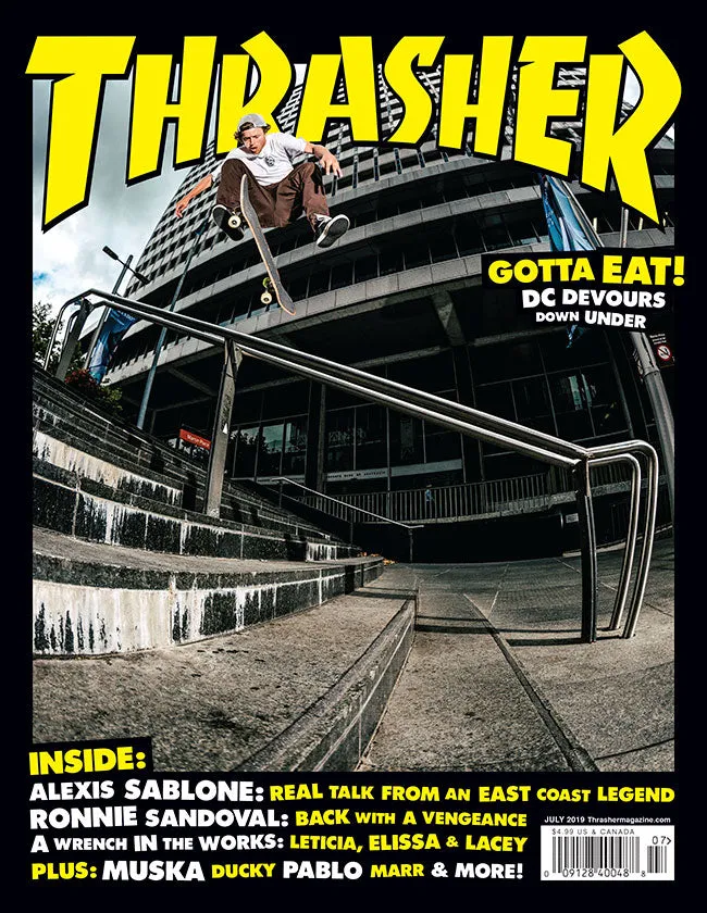 Thrasher Magazine blad juli 2019 utgave