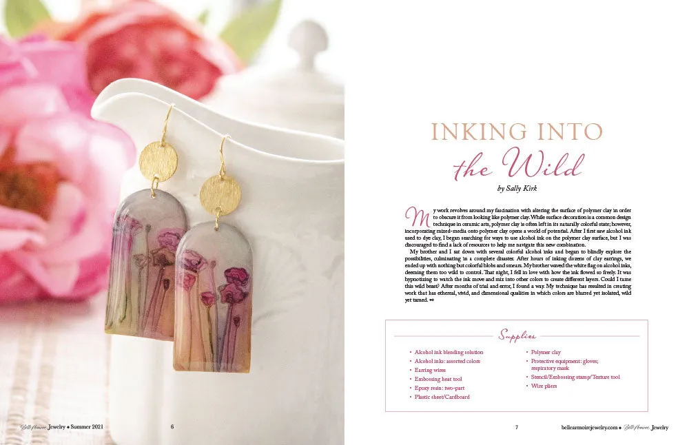 Stampington Belle Armoire Jewelry Summer 2021 blad smykker DIY
