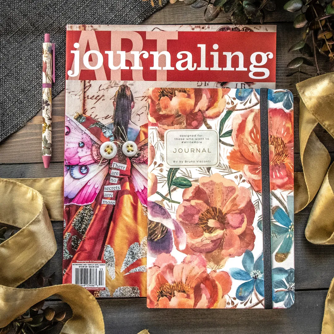 Stampington Blooms Art Journaling pakke journal + penn