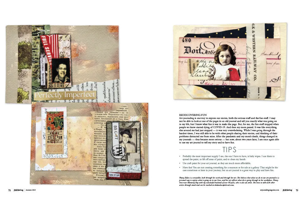 Stampington Art Journaling Autumn 2023 blad PDF artterapi