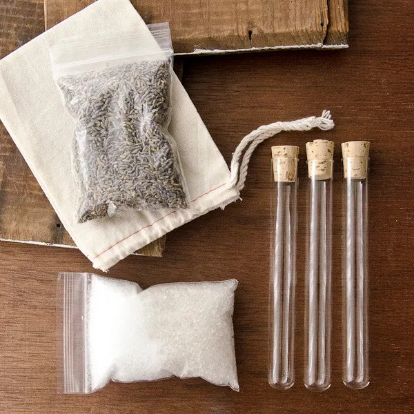 Stampington Lavender Bath Salts Vials DIY-sett lavendel