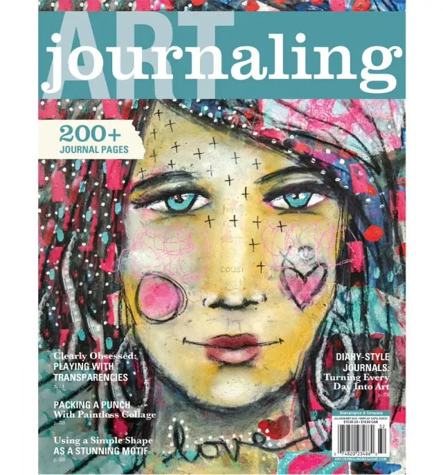 Stampington Art Journaling Summer 2023 blad – dagbokkunst