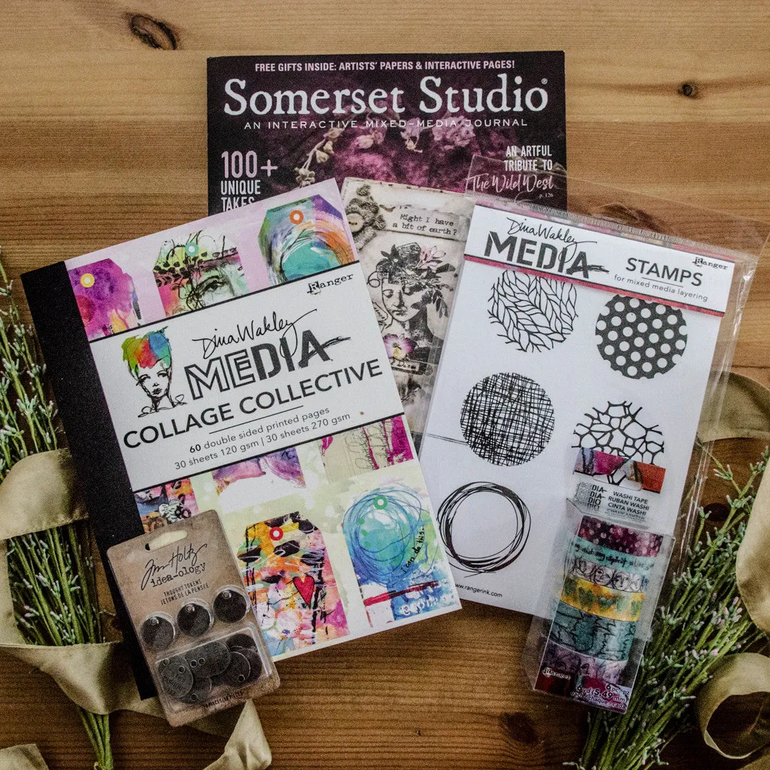 Stampington Somerset Studio Collage Artist bladpakke 5 deler