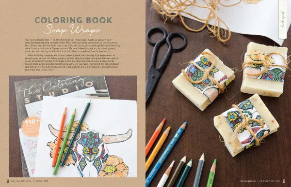 Stampington Willow and Sage Summer 2016 blad PDF-utgave naturlig hudpleie