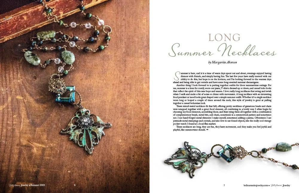 Stampington Belle Armoire Jewelry Summer 2022 blad smykker