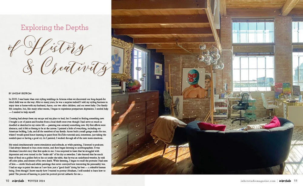 In Her Studio Winter 2024 blad PDF – kreative rom