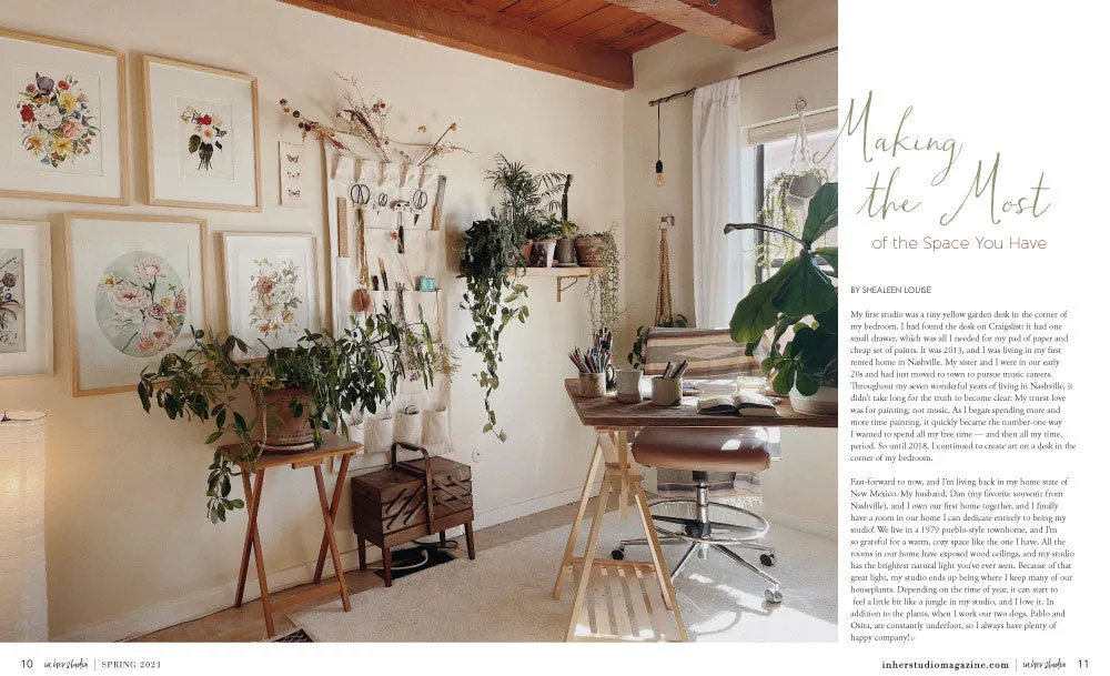 Stampington In Her Studio Spring 2021 blad vårnummer