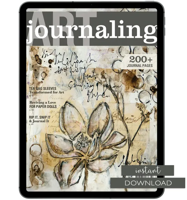 Stampington Art Journaling Summer 2024 blad digitalutgave collage