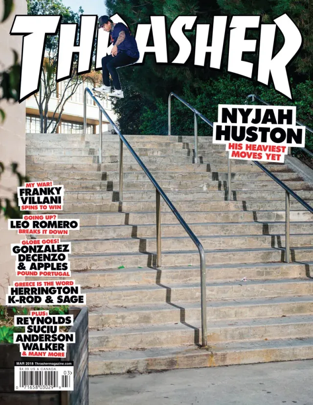 Thrasher March 2018 blad enkeltnummer skateboard