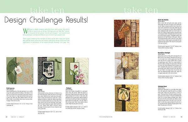 Stampington Take Ten 2004 Volume 3 blad med kortlaging