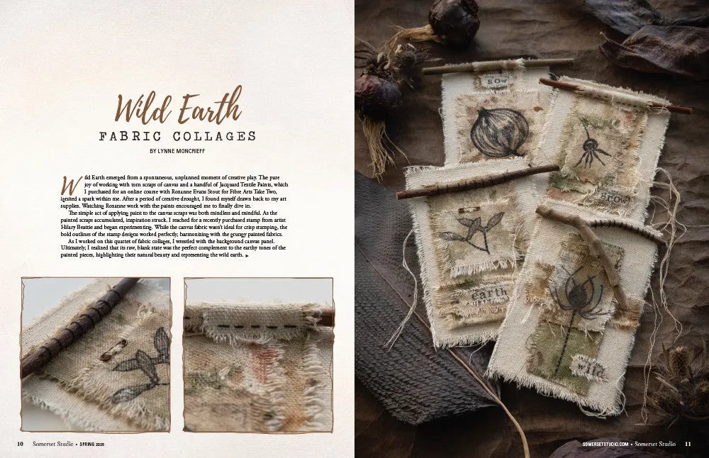Stampington Somerset Studio Spring 2025 blad PDF mixed-media