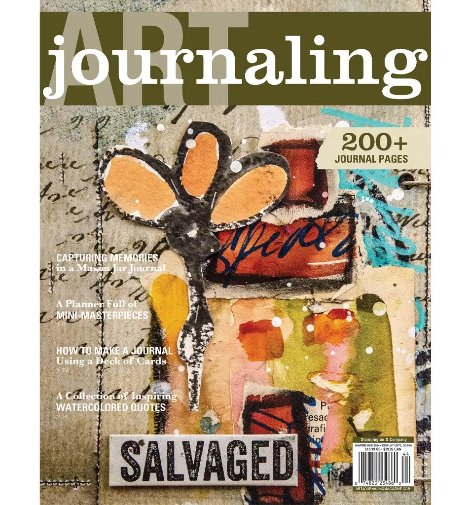 Stampington Art Journaling Winter 2024 blad 144 sider vinter