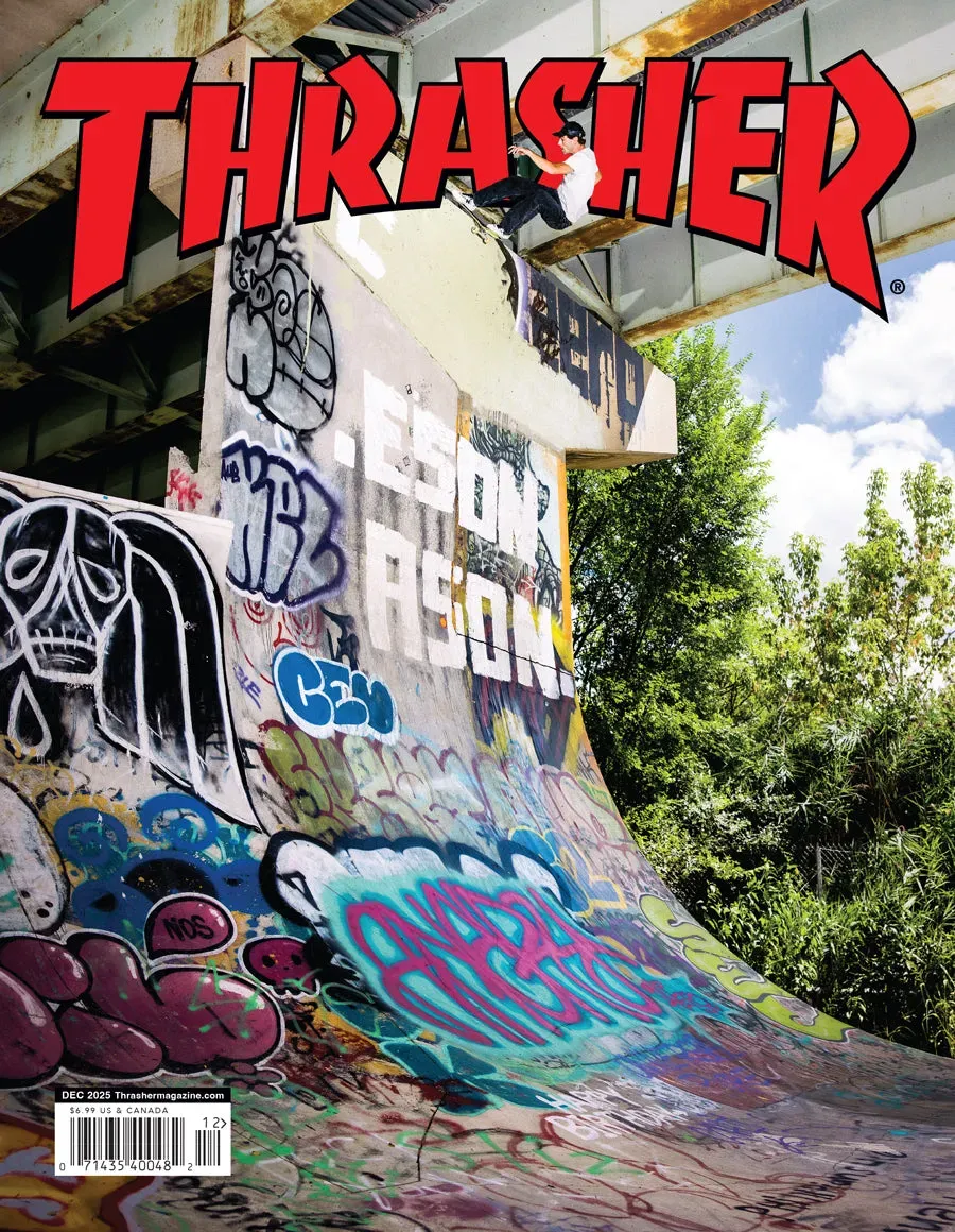 Thrasher Magazine blad desember 2025 nr 545