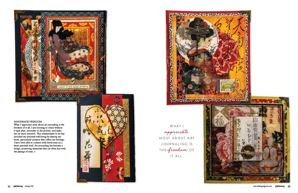 Stampington Art Journaling Spring 2026 blad kreativitet
