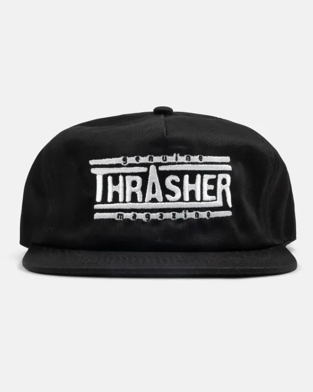 Thrasher Genuine Snapback caps svart bomull