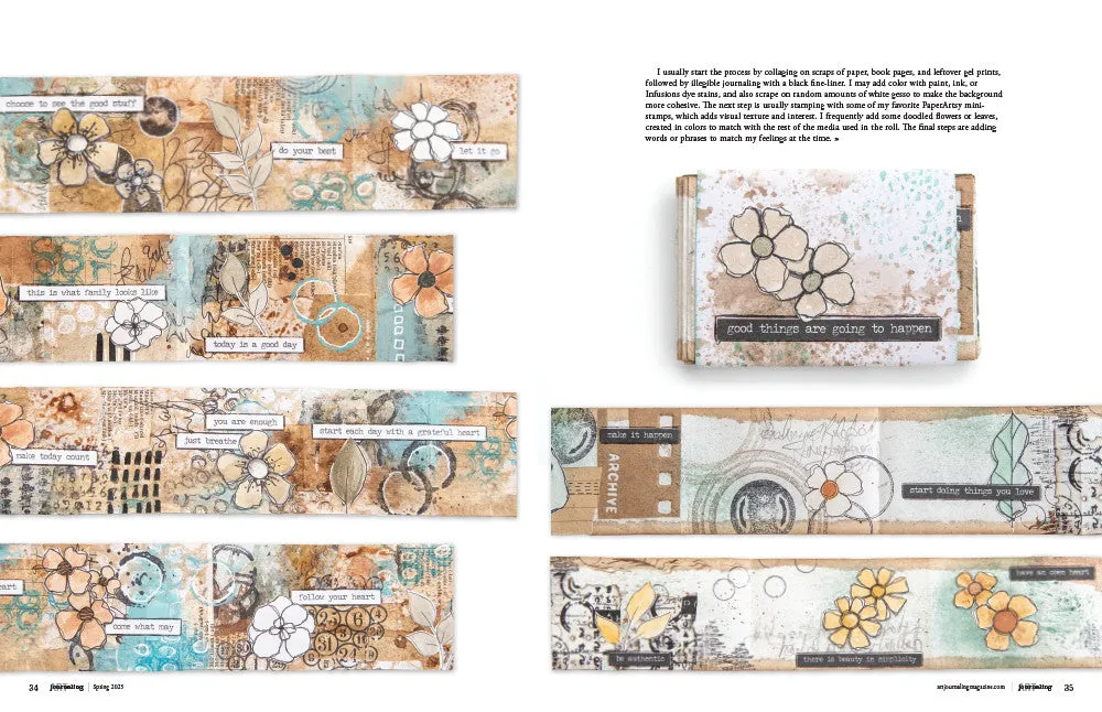 Stampington Art Journaling Spring 2025 blad PDF kreativitet