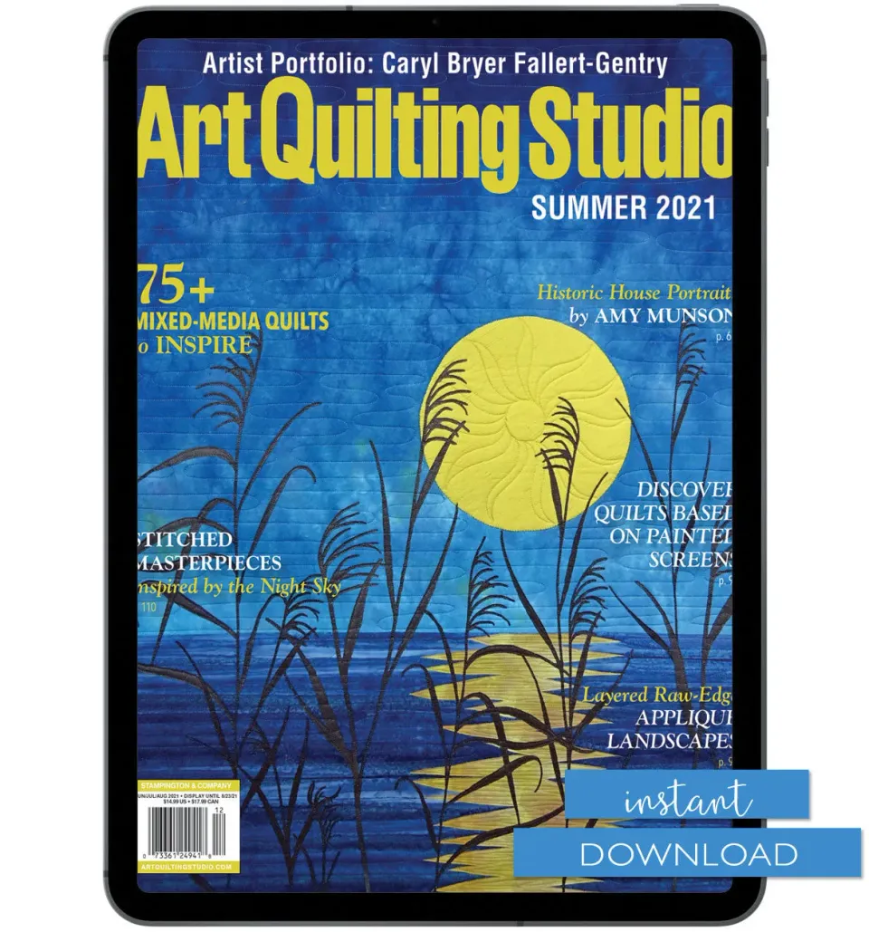 Stampington Art Quilting Studio Summer 2021 blad PDF quilt