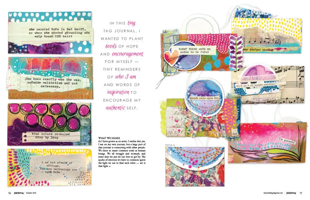 Stampington Art Journaling Summer 2022 blad digitalutgave mixed-media