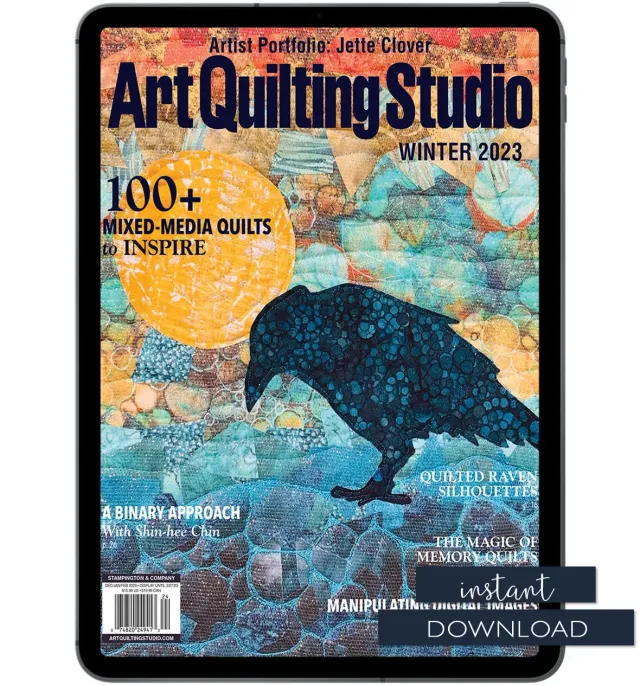 Art Quilting Studio Winter 2023 blad digital quilt