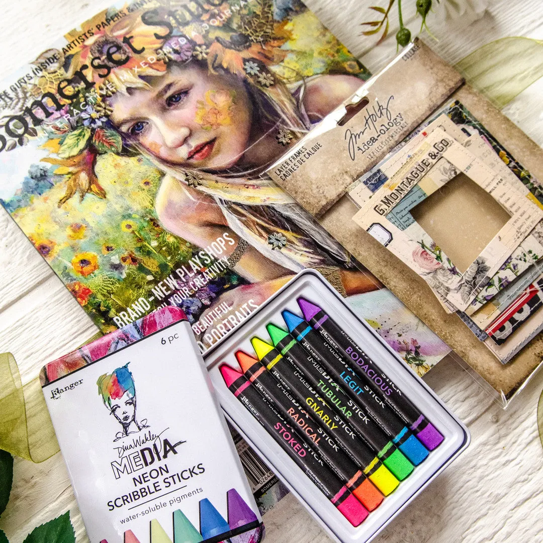 Stampington Layered Frames Somerset Studio bundle Summer 2024