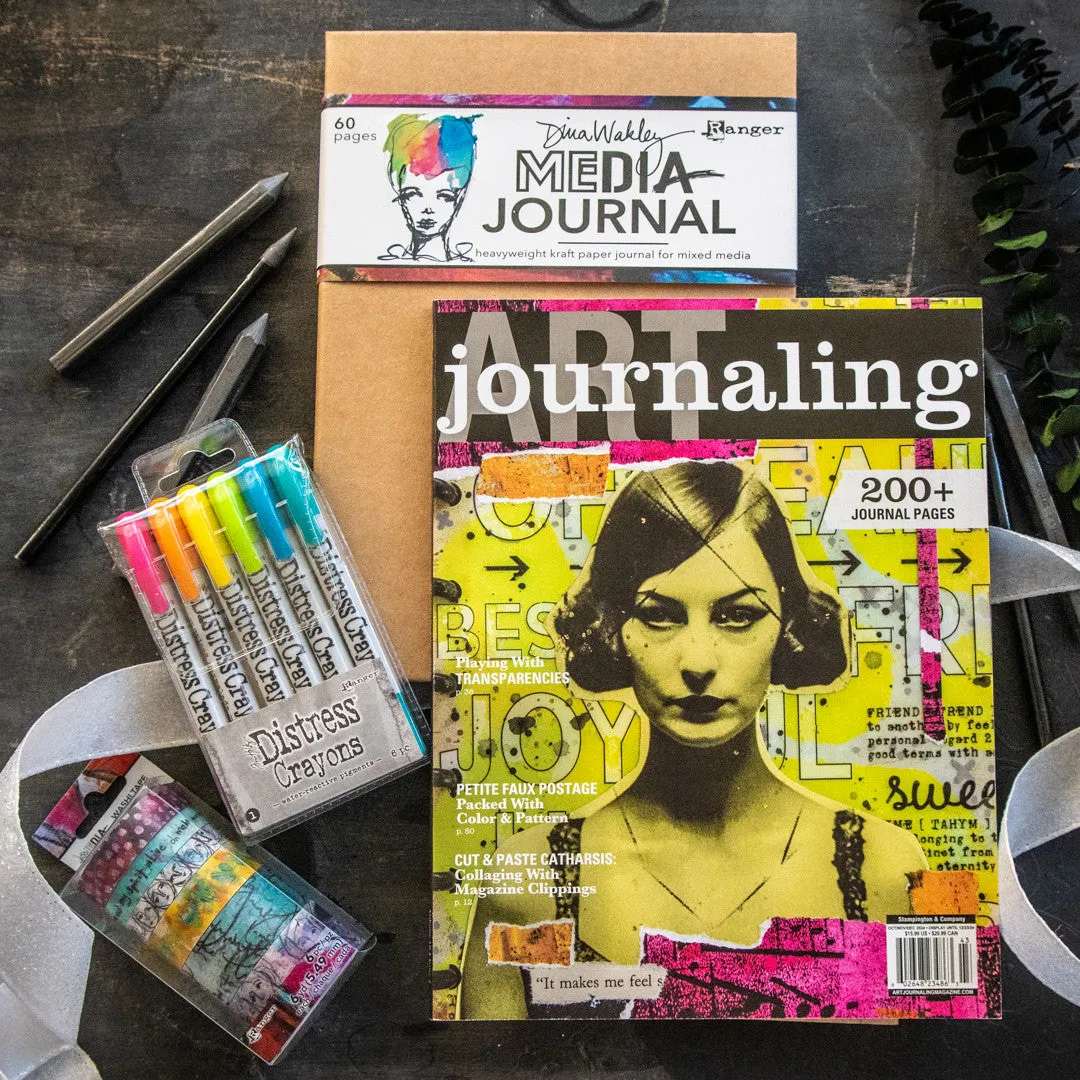 Stampington Art Journaling startsett blad + 3 deler